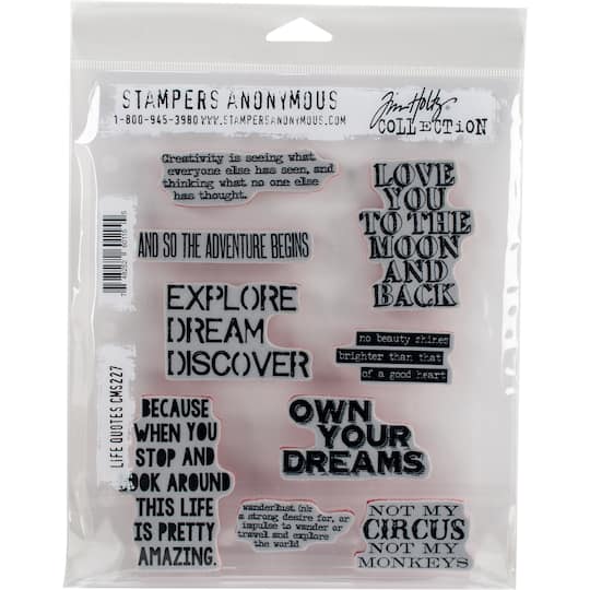 Stampers Anonymous Tim Holtz&#xAE; Life Quotes Cling Stamps